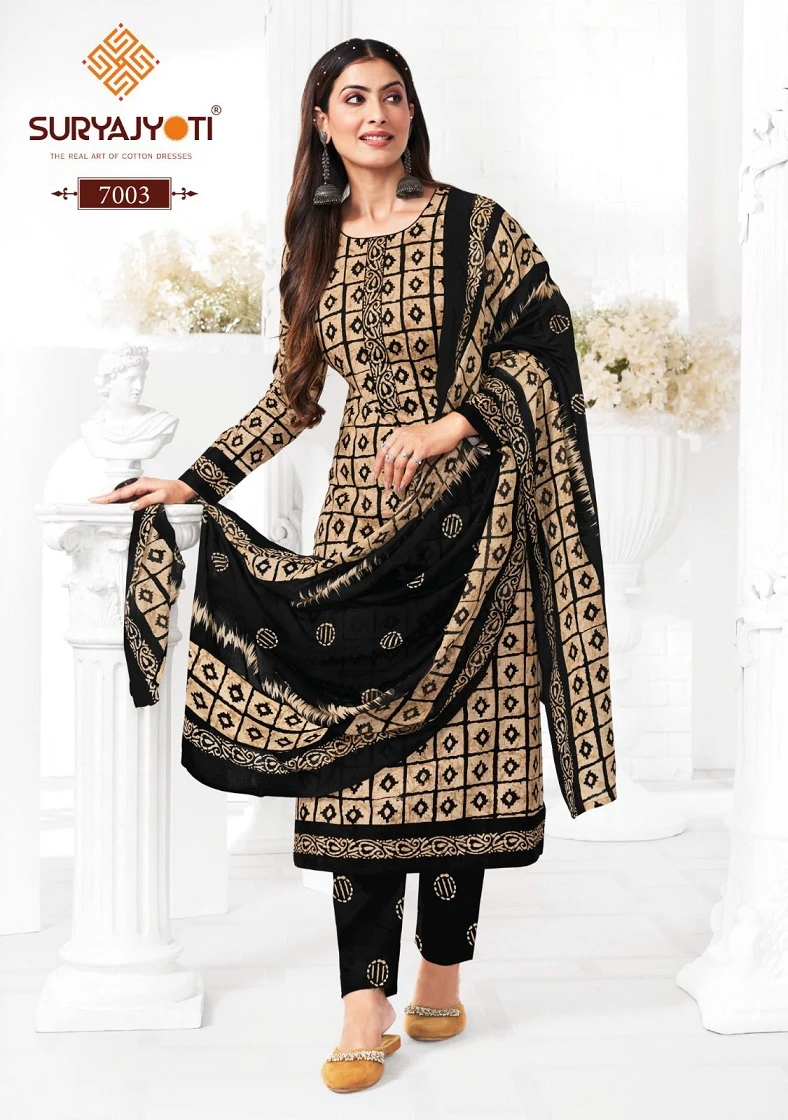 Suryajyoti Pehnava Vol 7 Cotton Wholesale Readymade Salwar Suit Catalog — Wholesale Salwar Suits, MPA wholesale from Surat - Gallery Image 8